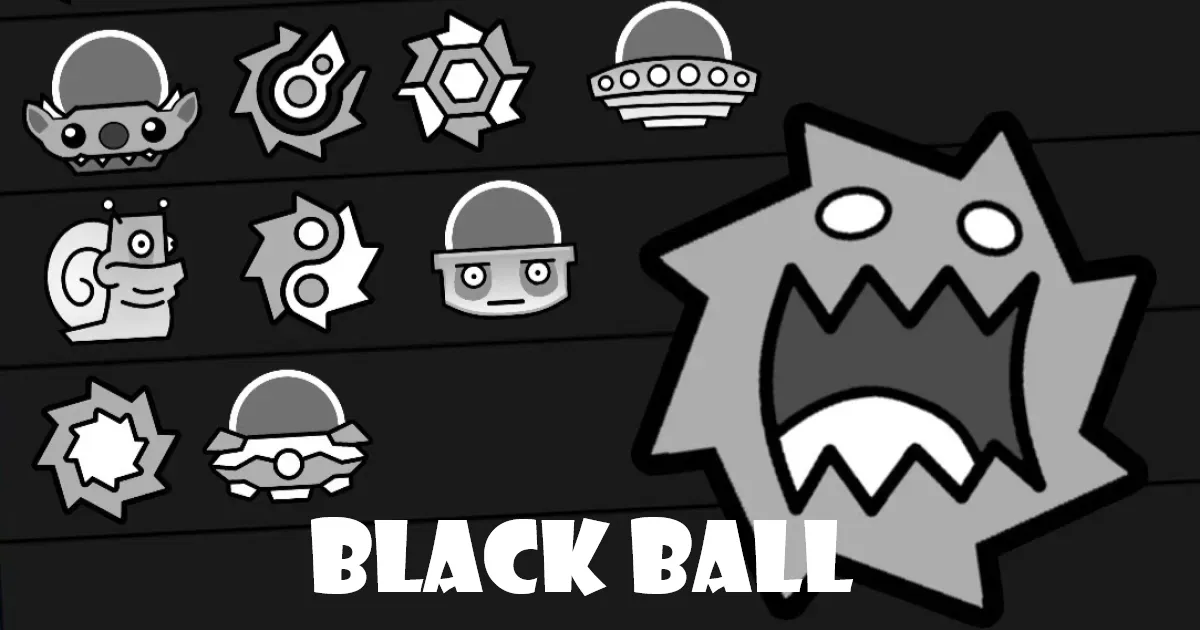 PLay Geometry Dash: Black Ball now!