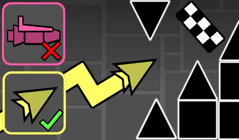 PLay Geometry Dash: Dangerous Choices now!