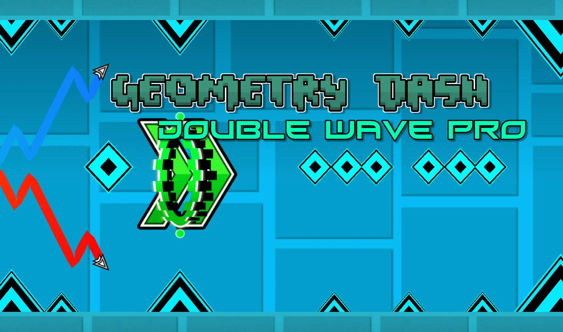 PLay Geometry Dash Double Wave PRO now!