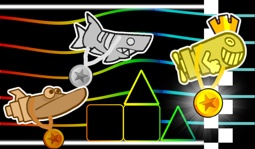 PLay Geometry Dash: Mad Race now!