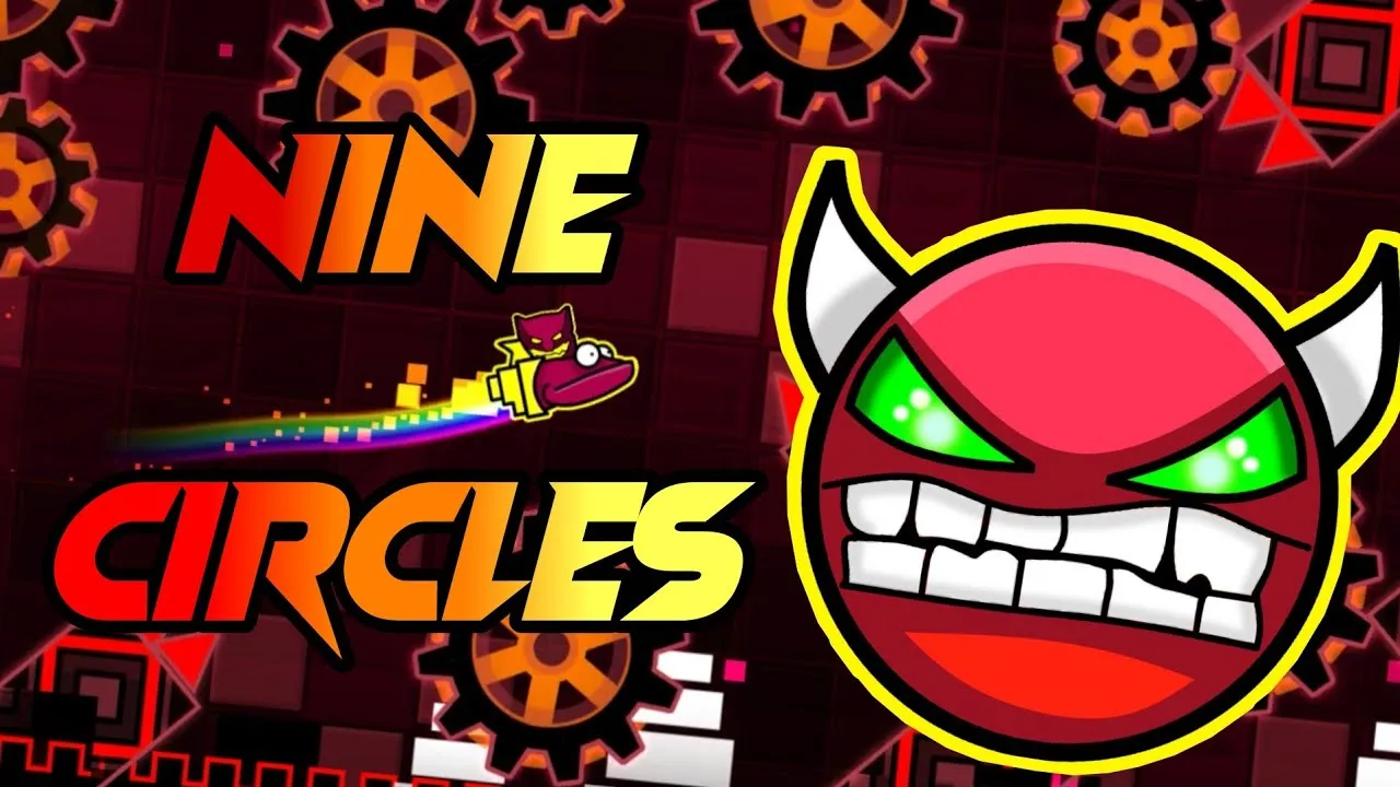 PLay Geometry Dash Nine Circles now!